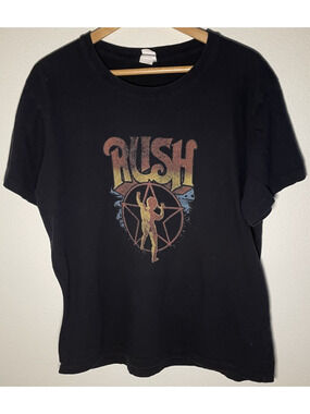 Rush 2112 Progressive Hard Rock Metal Band T-Shirt Black - L